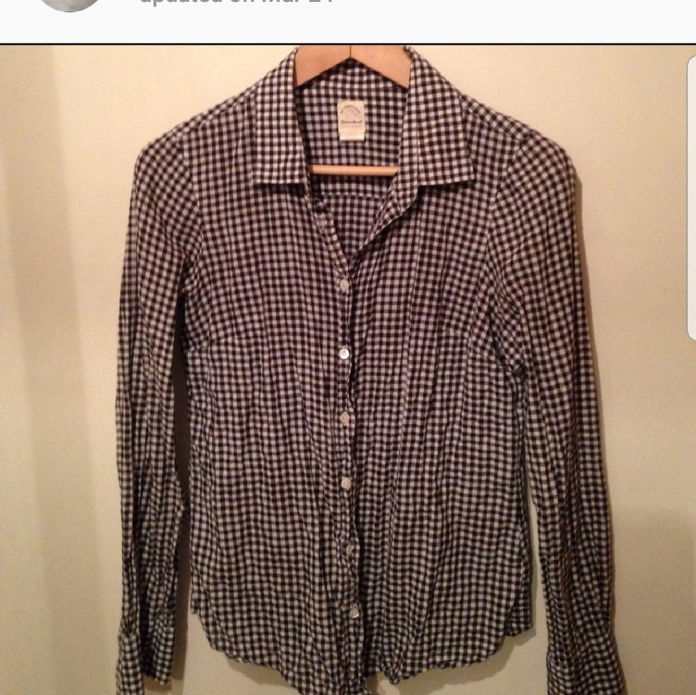 J. Crew "The Perfect Shirt" Seersucker Gingham
